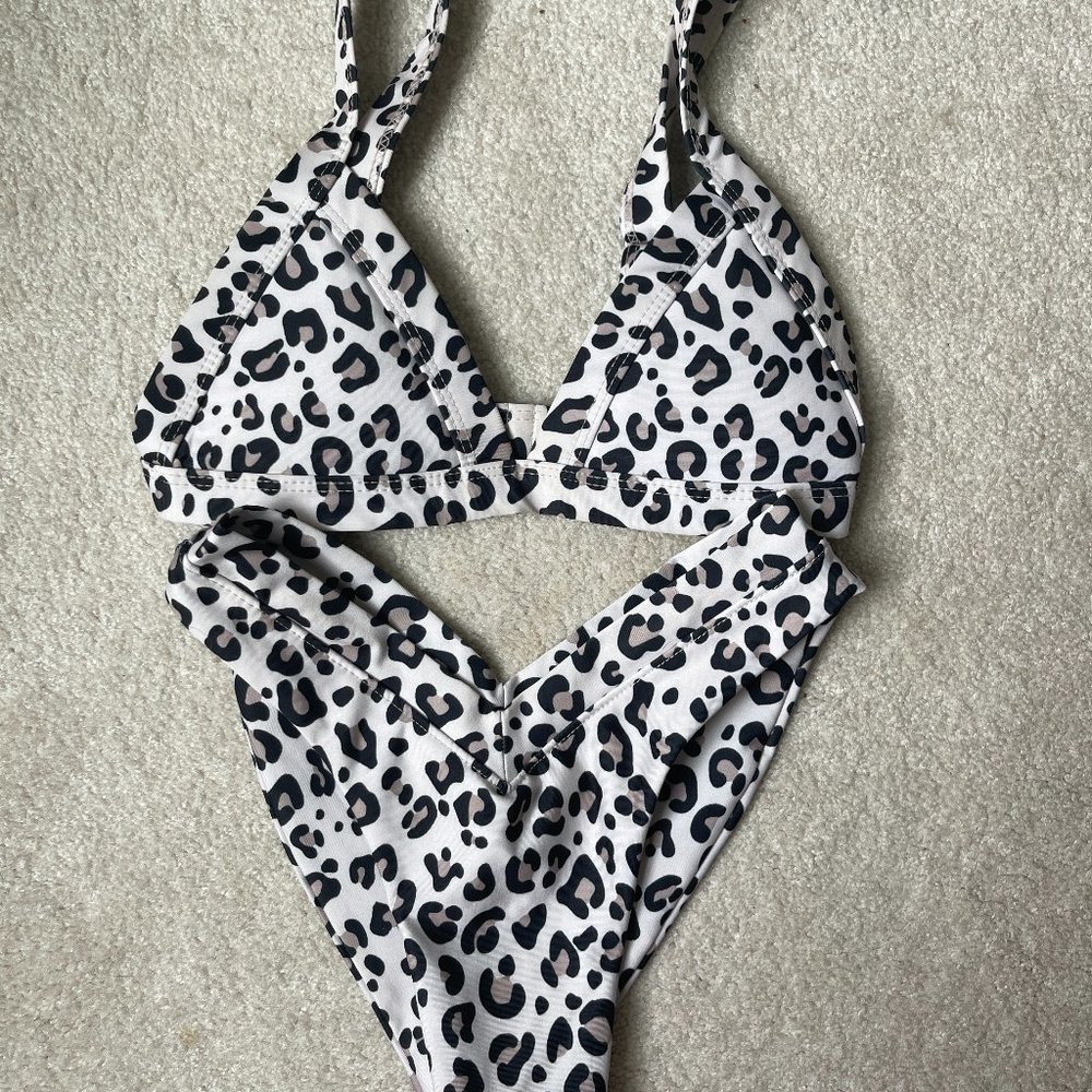 One One Cheetah Print Bikini